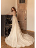 Beaded Sexy Shining Lace Tulle High Slit Wedding Dress Beaded Sexy Shining Lace Tulle High Slit Wedding Dress